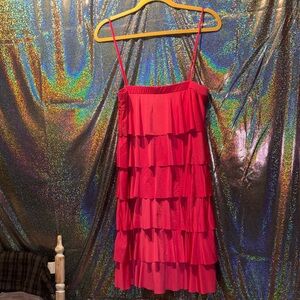 Hot Pink Tiered Dress